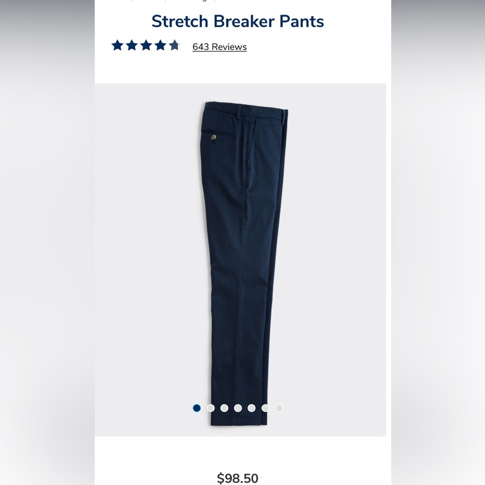 Vineyard vines New with tags 30x32 navy stretch breaker pant